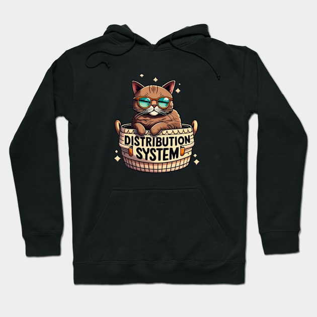 Cat distribution system Hoodie by qpdesignco